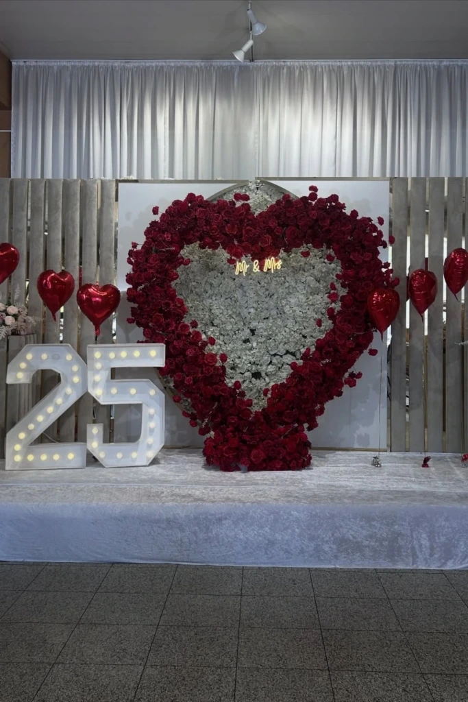 Heart-Shaped Floral Backdrop