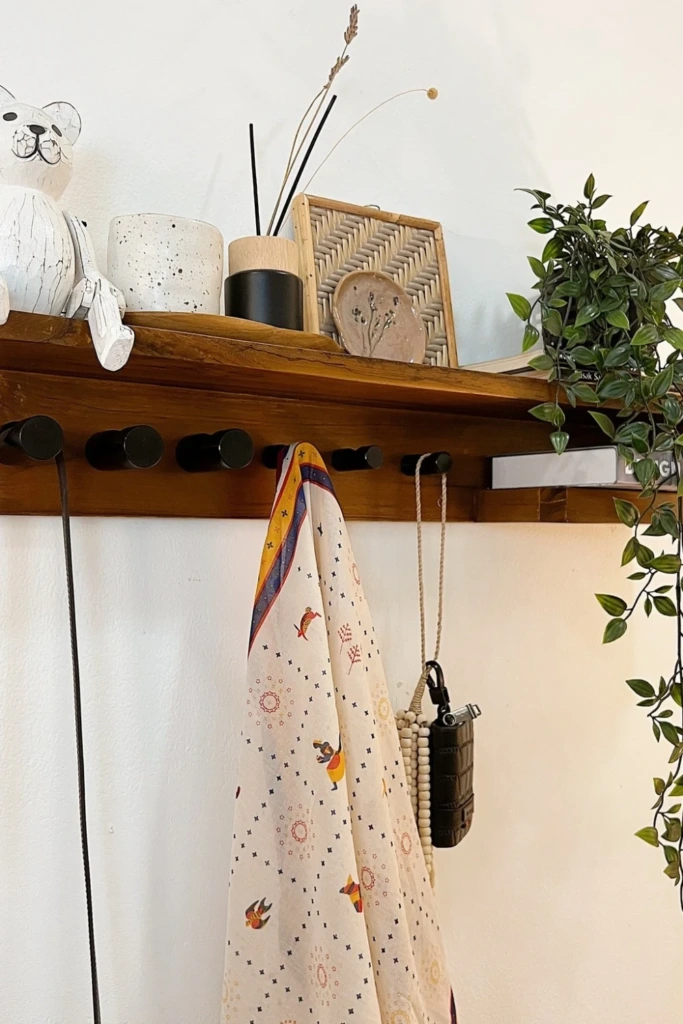 Install a Floating Shelf With Hooks Below