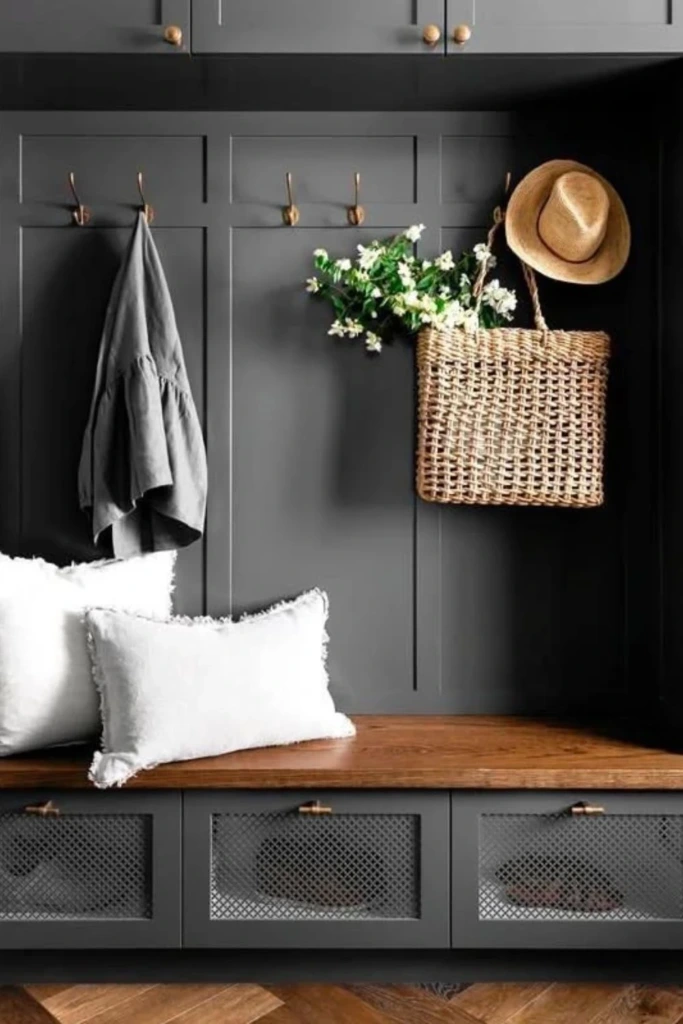Charcoal Mudroom Style