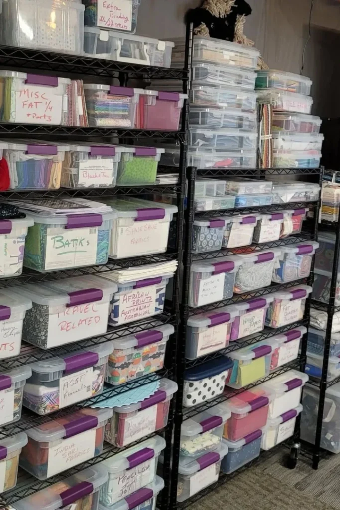 Labeled Bin Racks