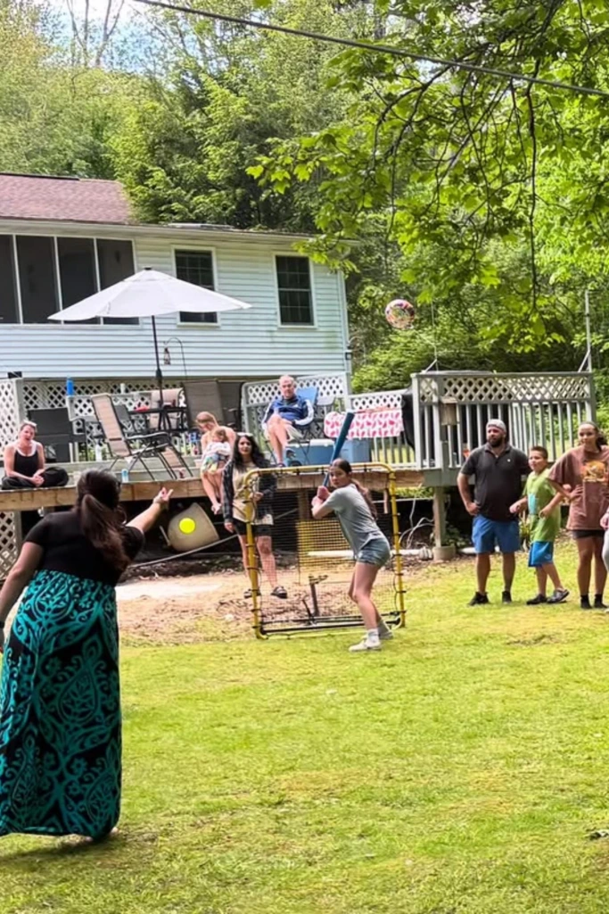 Backyard Softball Toss