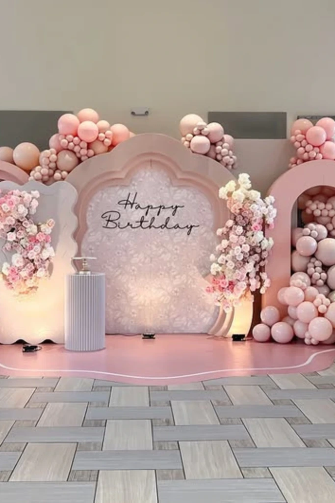 Luxe Balloon and Floral Stage