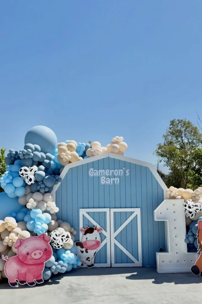 Blue Barn Backdrop