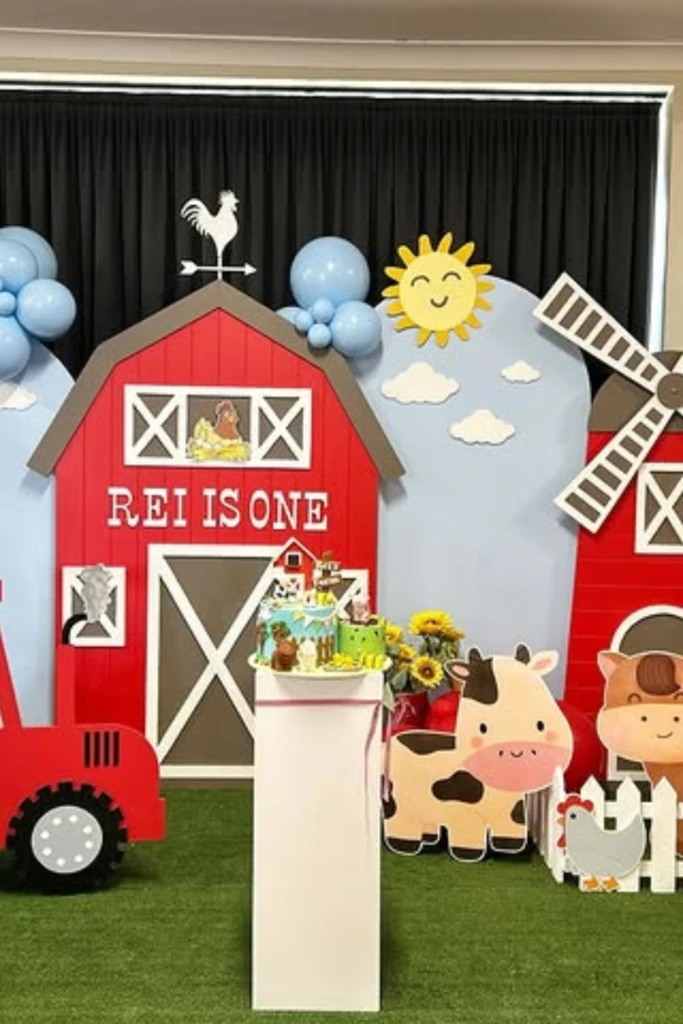 Tractor Barn Scene