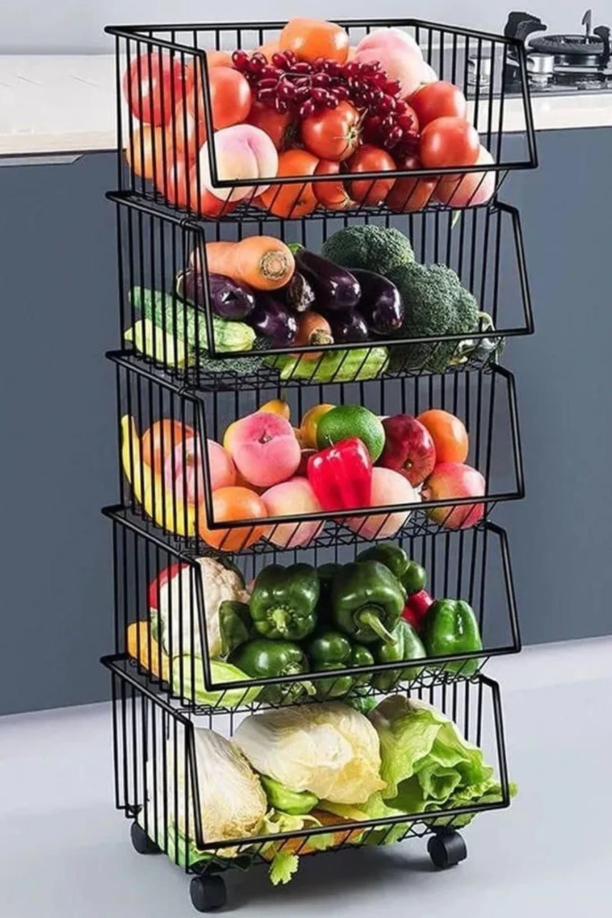 Rolling Produce Tower