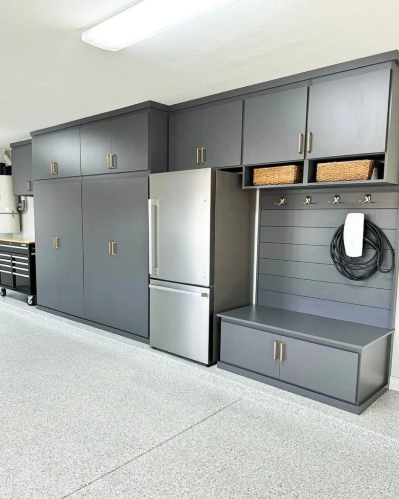 11. Polished Garage Cabinet Wall