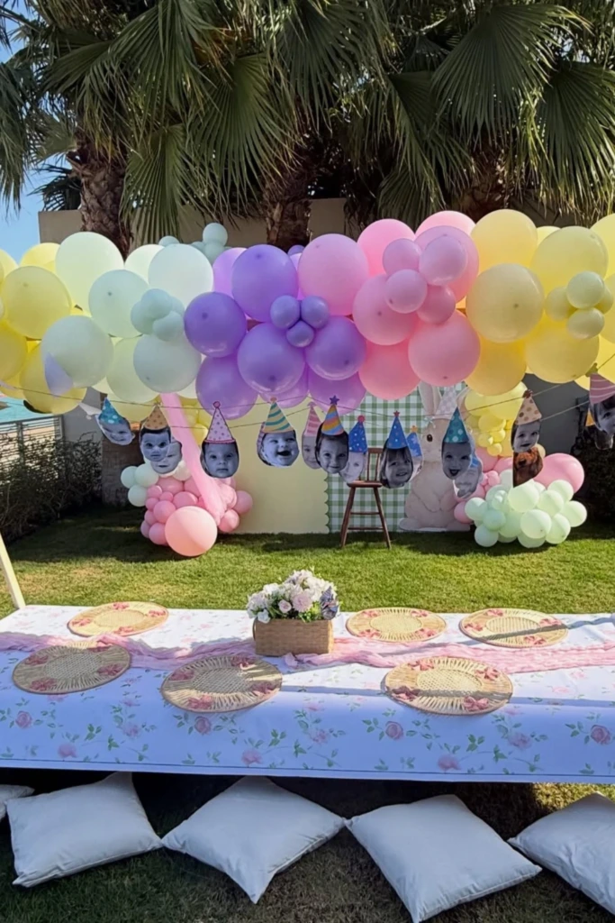 Rainbow Picnic Setup