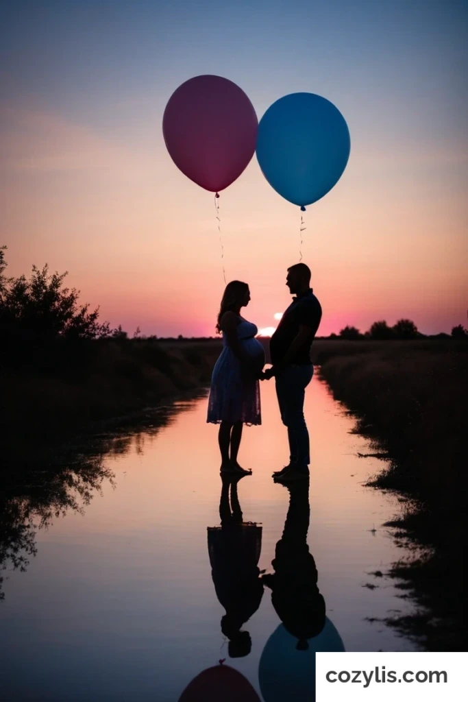 11. Silhouette Photos - Gender Reveal Ideas