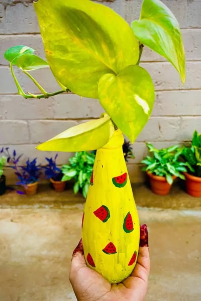 Playful Bottle Planter
