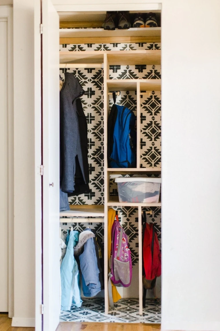 Patterned Family Command Closet