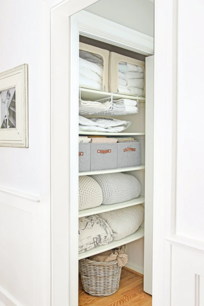 Soft Neutral Linen Storage