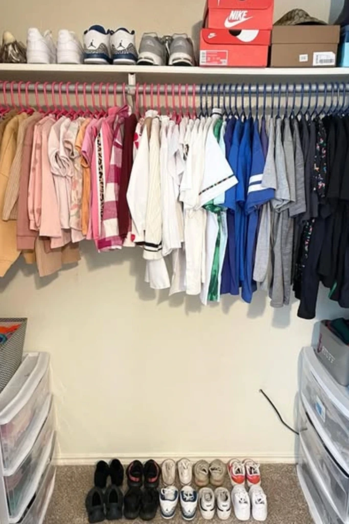 Color-Coordinated Closet Zone