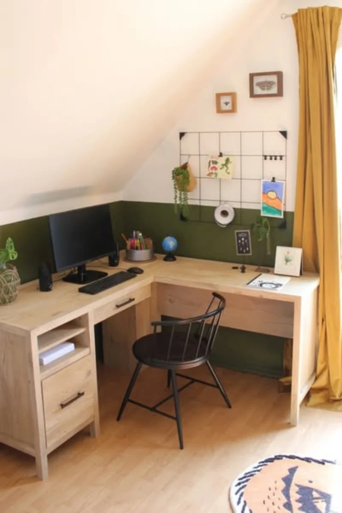 Corner Desk Under Sloped Ceiling