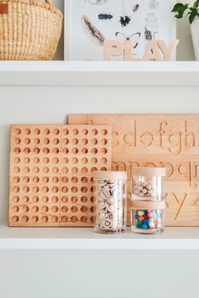 Wooden Learning Shelf