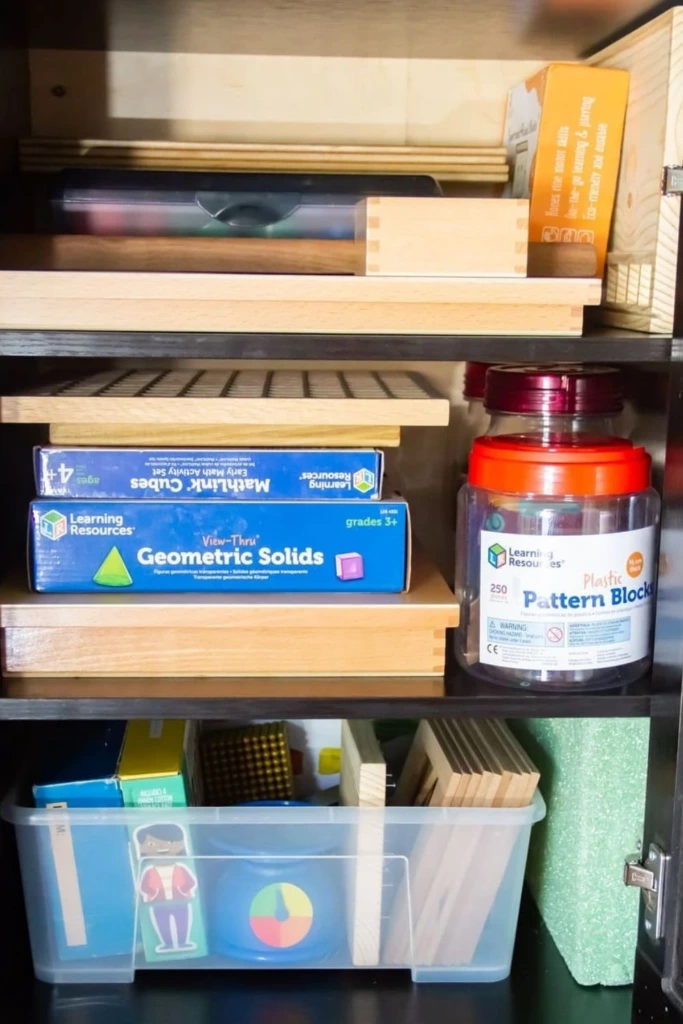Cabinet Material Storage