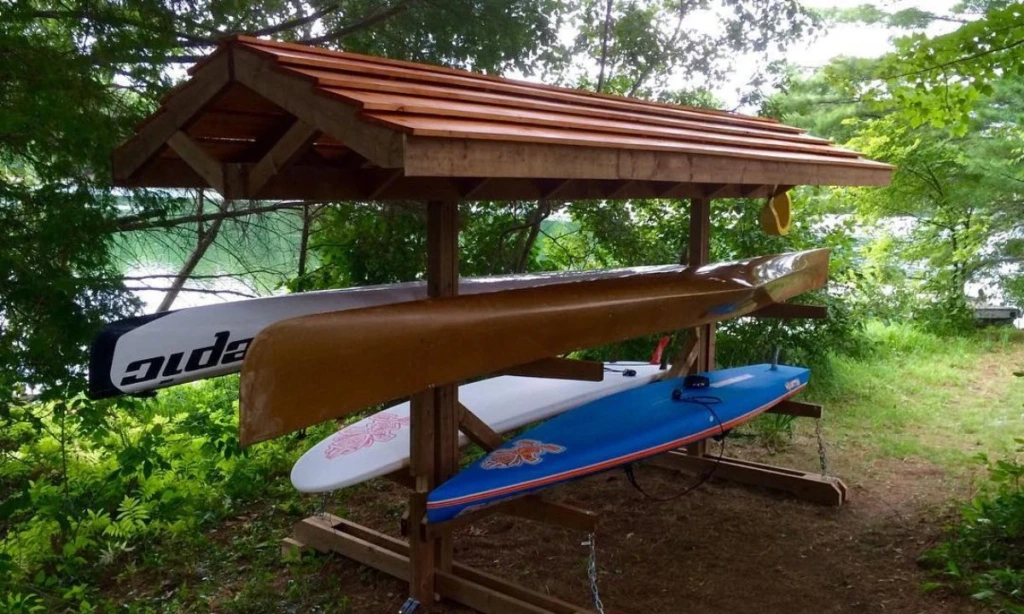 Covered Kayak Racks