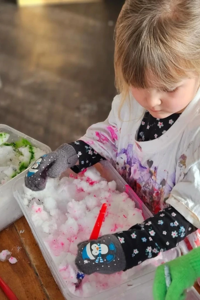 Snow Sensory Bin