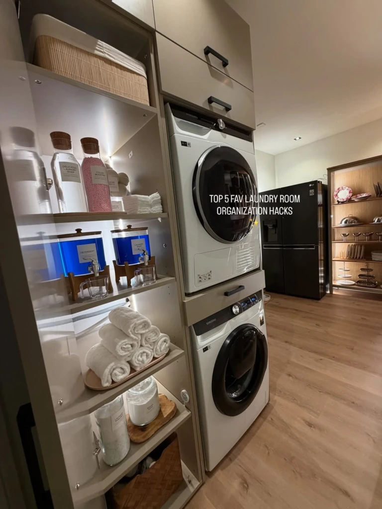 23. Built-In Laundry Cabinet with Decanted Detergent Display