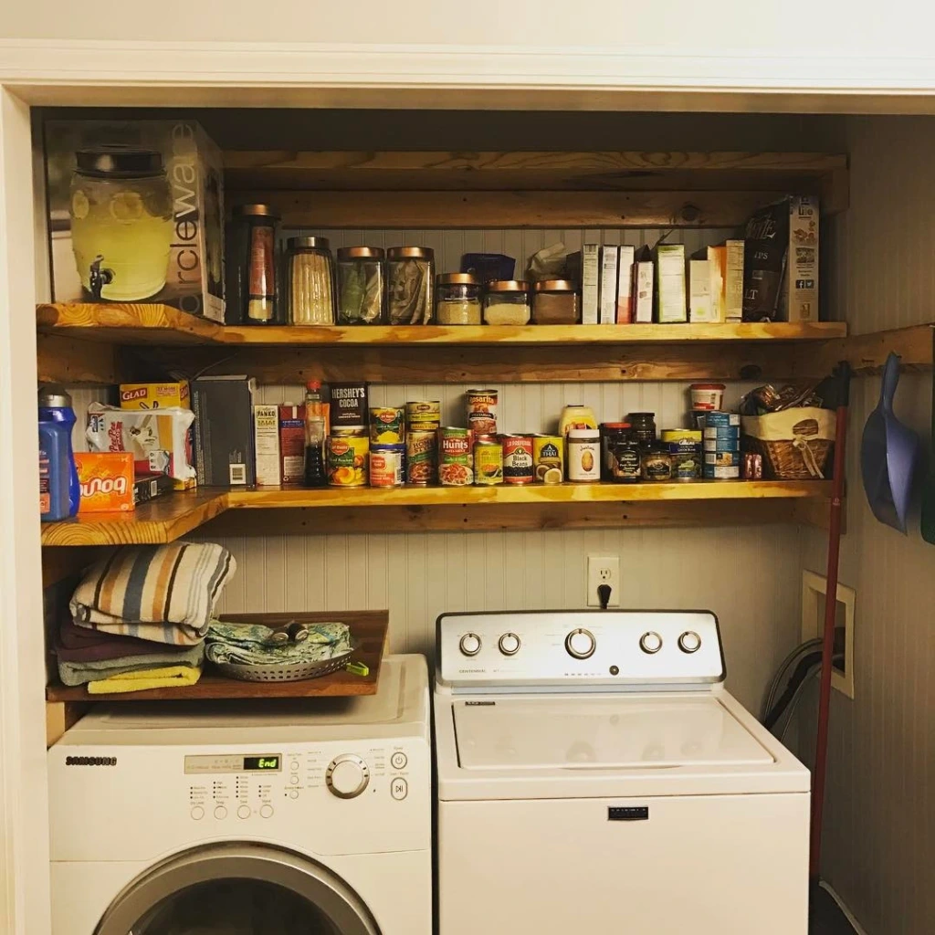 1. Rustic Pantry Laundry Nook