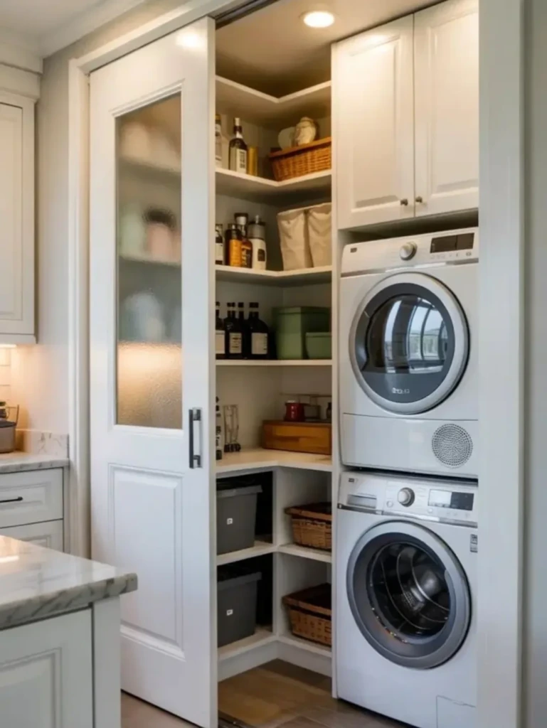 12. Frosted Glass Pantry Door Combo