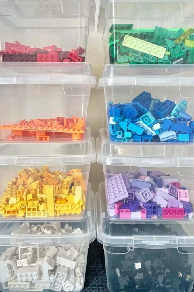 Stacked Clear Bins