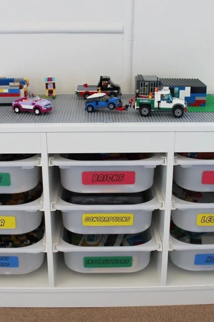 Labeled Bin Shelving