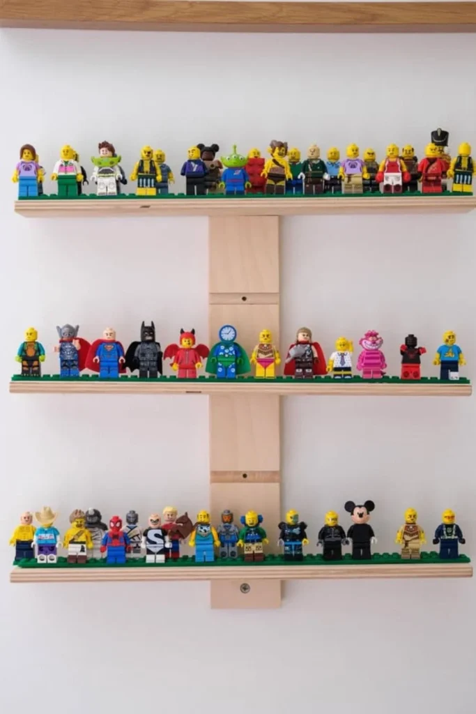 Wooden Minifigure Shelf
