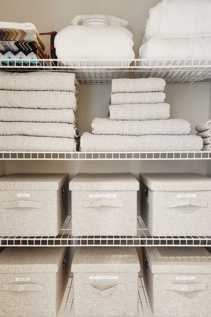 Use Lidded Fabric Boxes