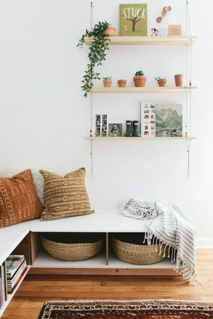 Bench with Baskets