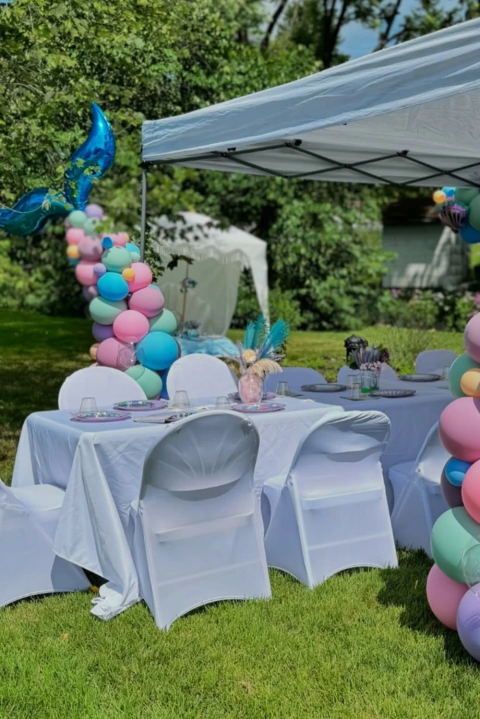 Outdoor Mermaid Dining Setup