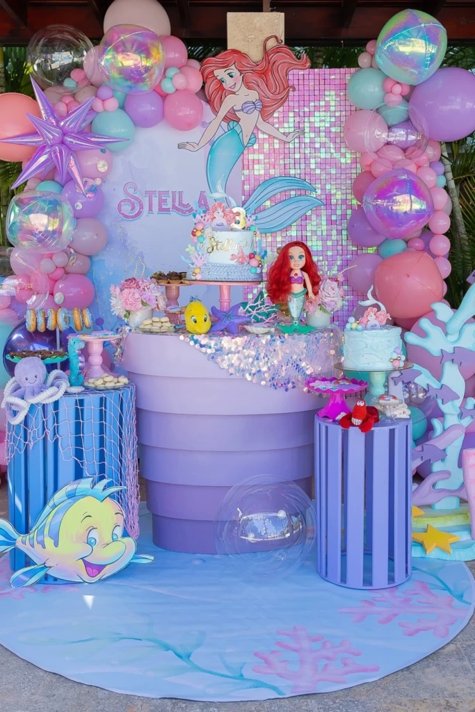 Ariel-Themed Dessert Display