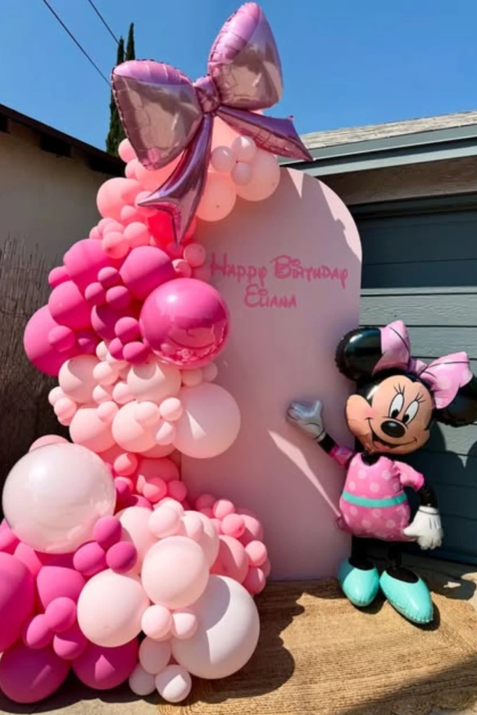 Minnie Bow Balloon Arch
