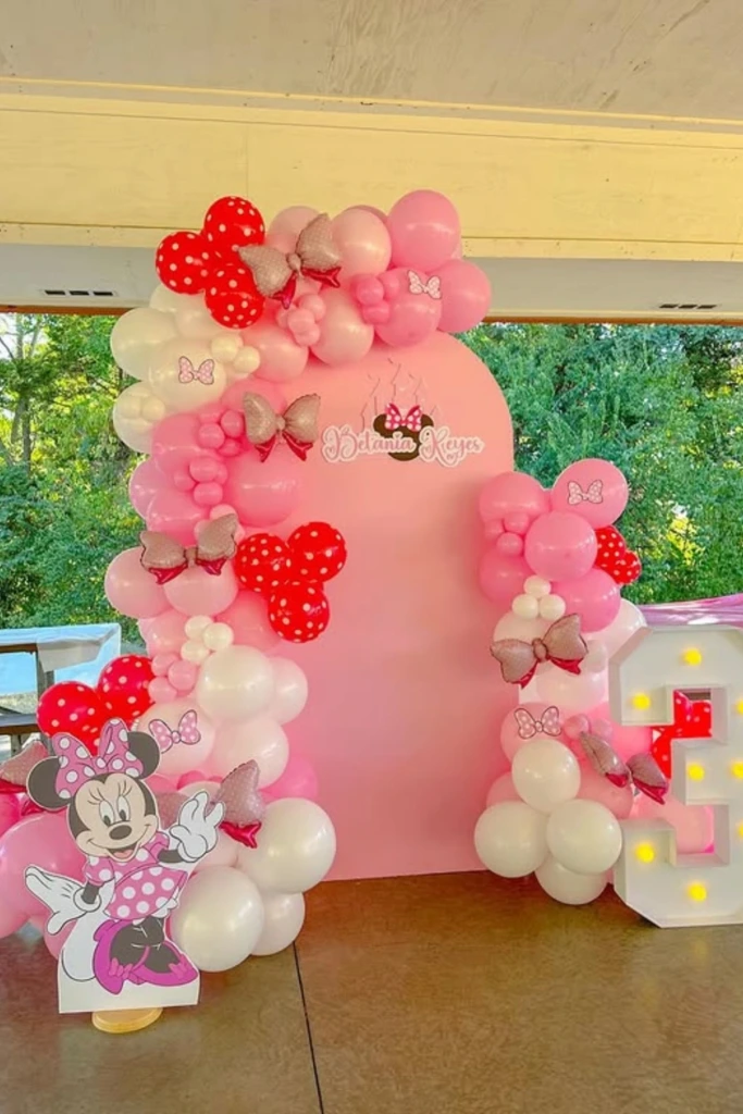 Minnie Balloon Arch with Bows
