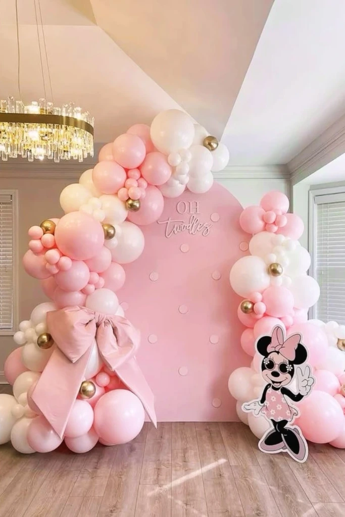 Soft Pink Bow Arch Backdrop