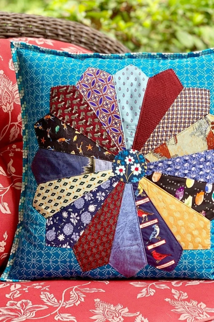 Turn Neckties Into a Dresden Pillow