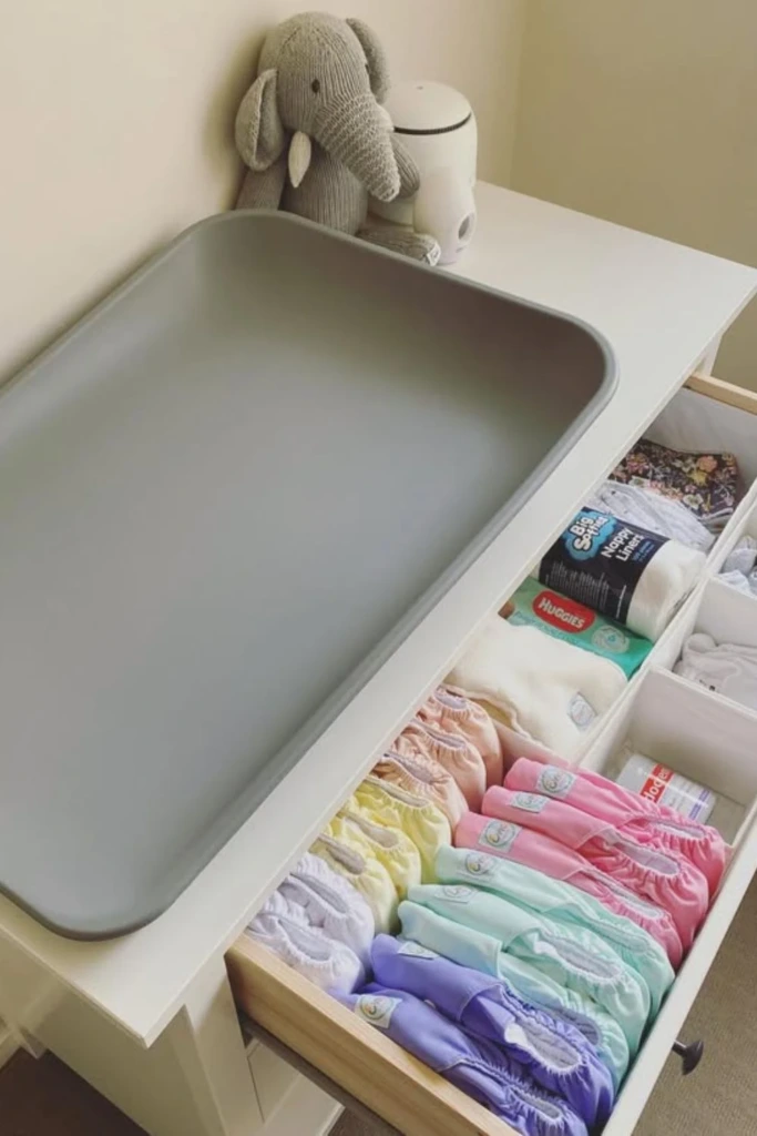 Rainbow Diaper Drawer