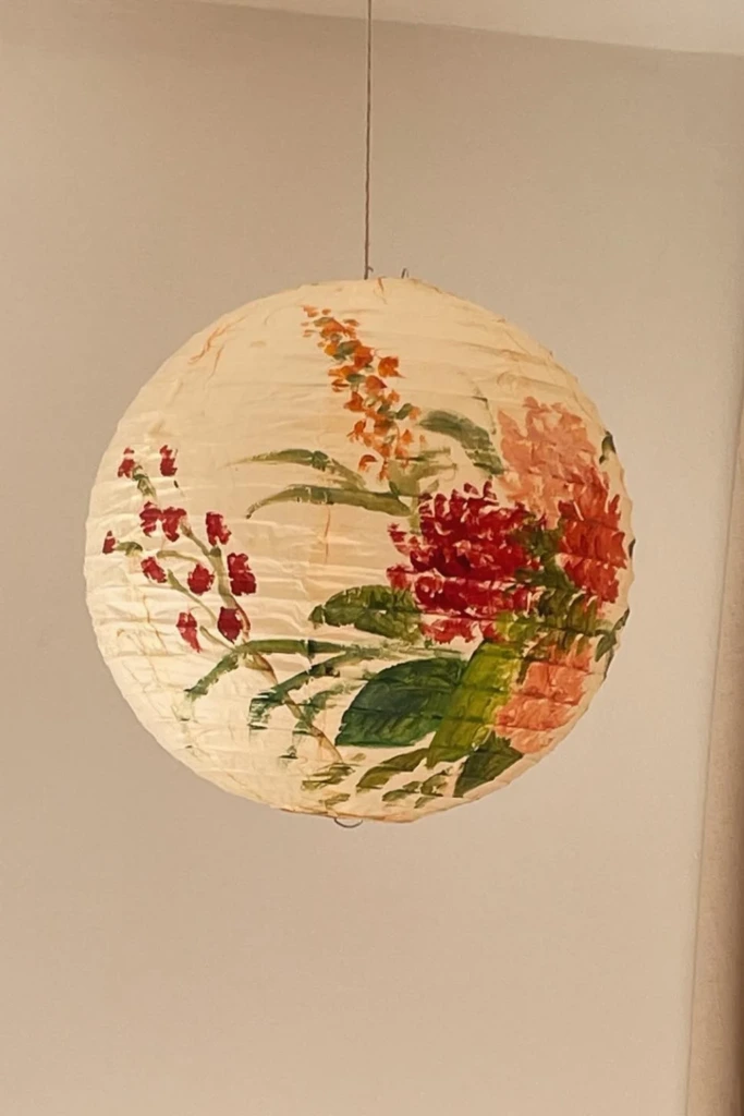 Hand-Painted Floral Orb