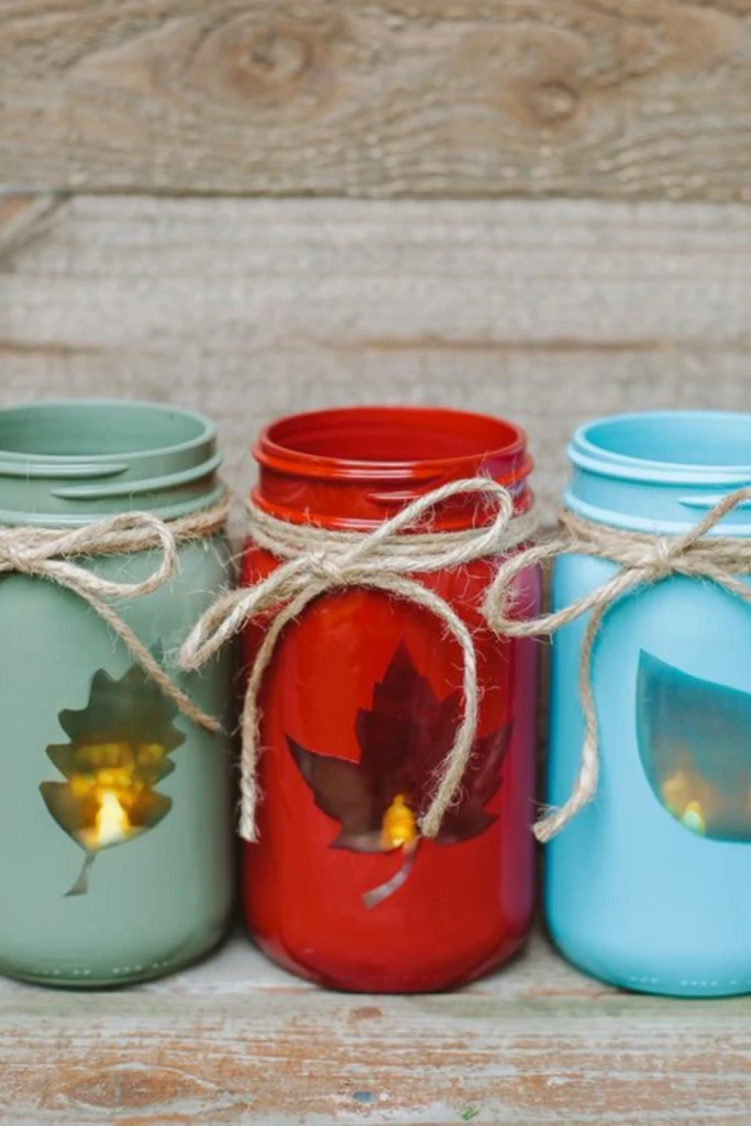 9. Two Mason Jars Tied Together