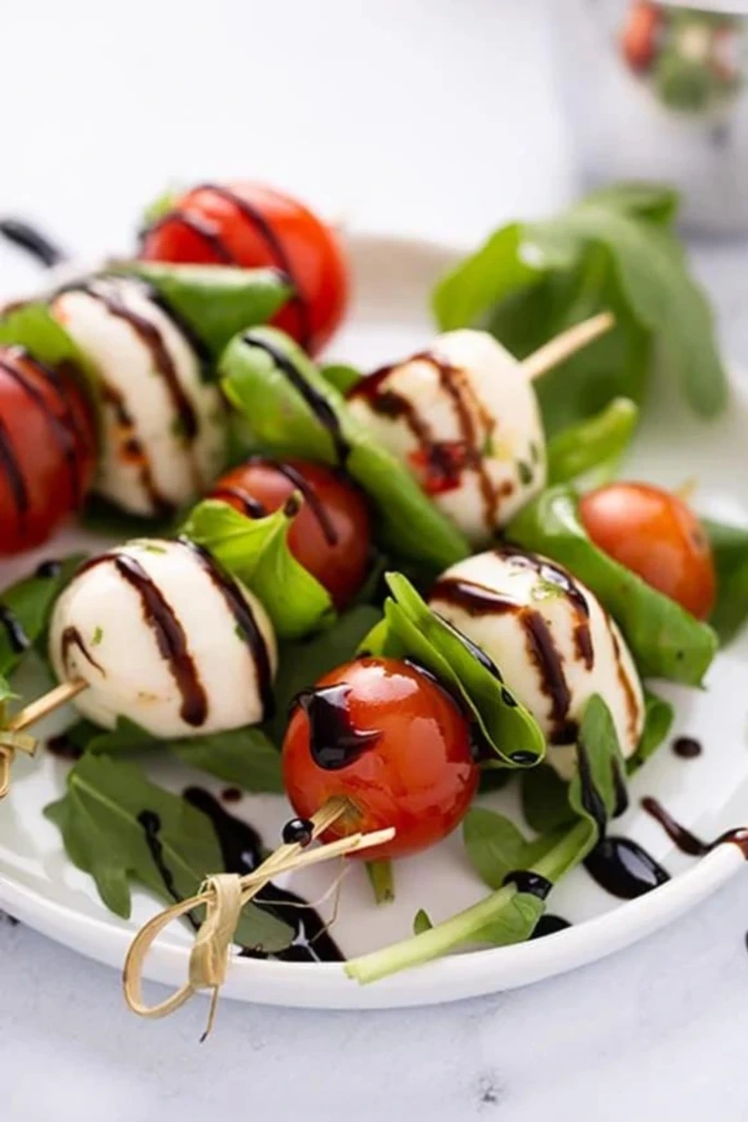 10. Mini Caprese Skewers