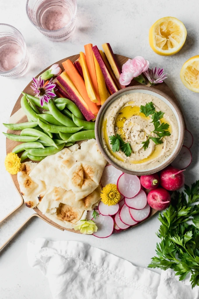 15. Veggie Platter with Hummus