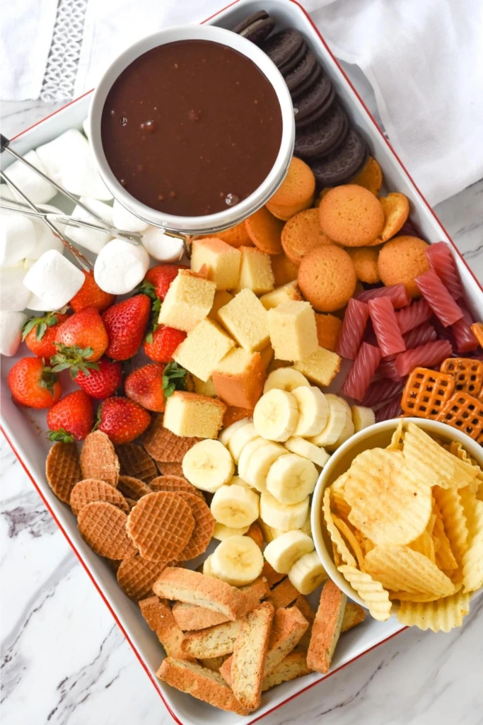 21. Chocolate Fondue Platter