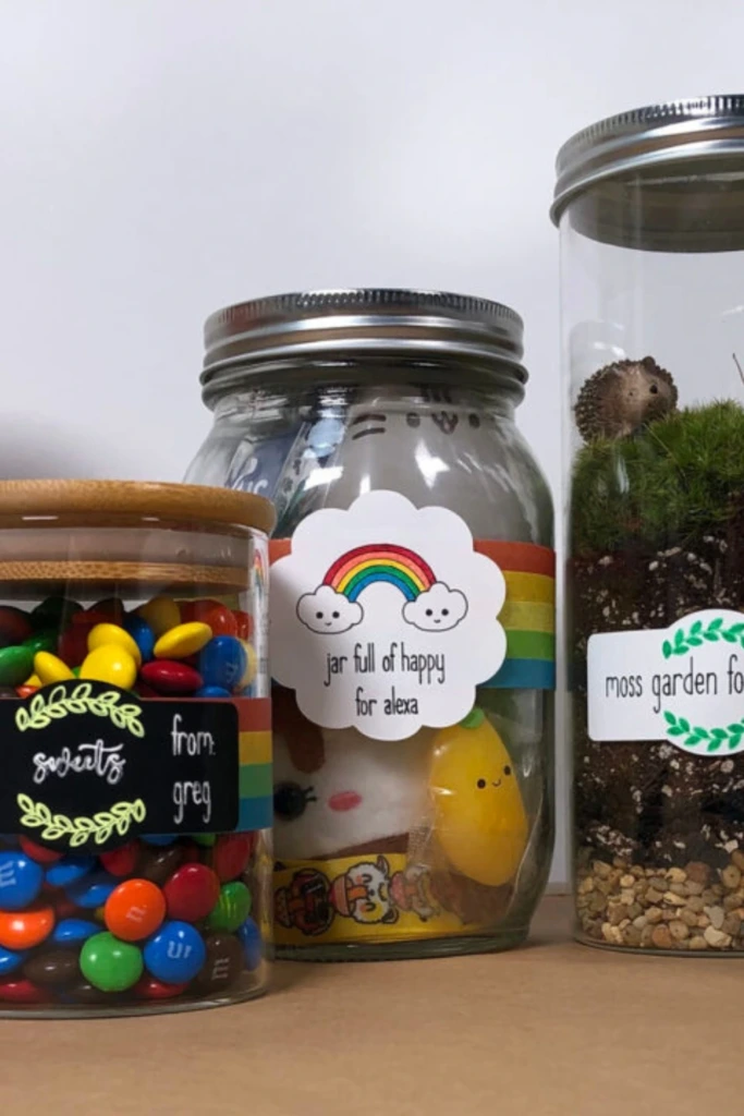 10. Sweet Jars with Quirky Labels