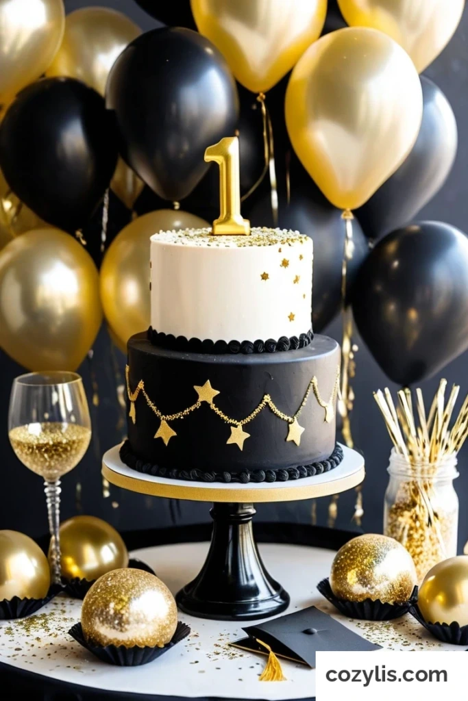 Graduation Cake Table - 30 Party Table Decorations Ideas
