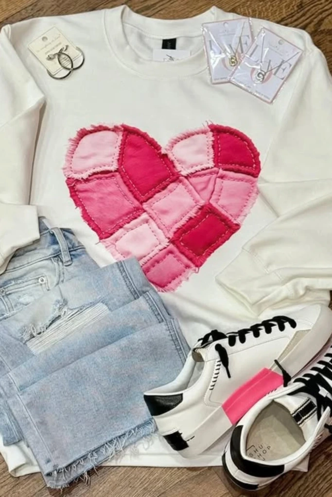 Raw-Edge Heart