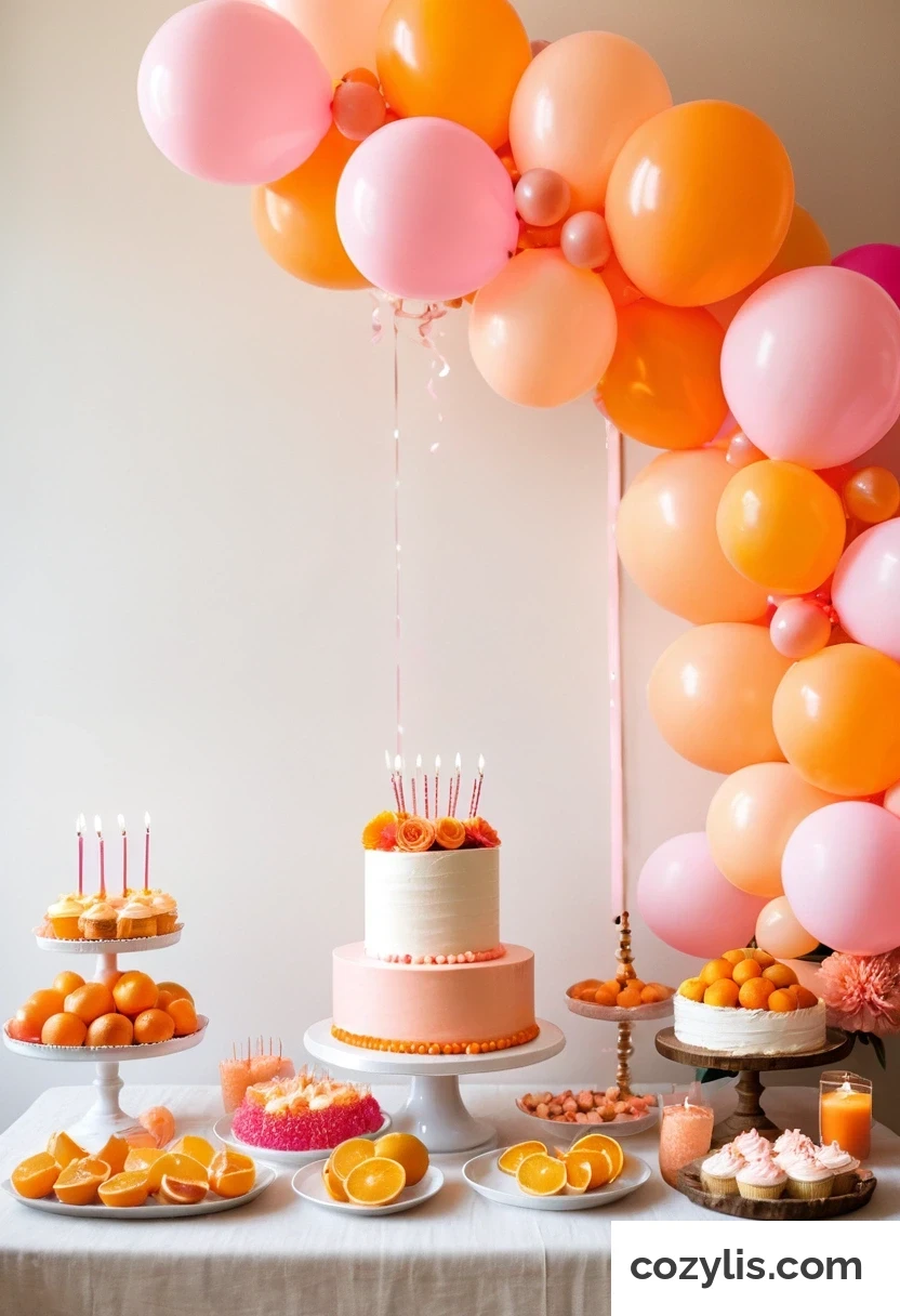 Pink And Orange Party Ideas