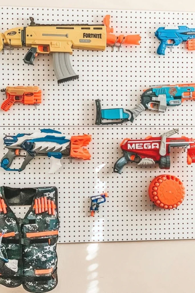Pegboard Blaster Wall