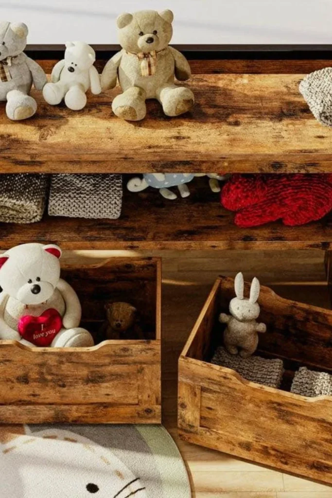 Rustic Wood Bins