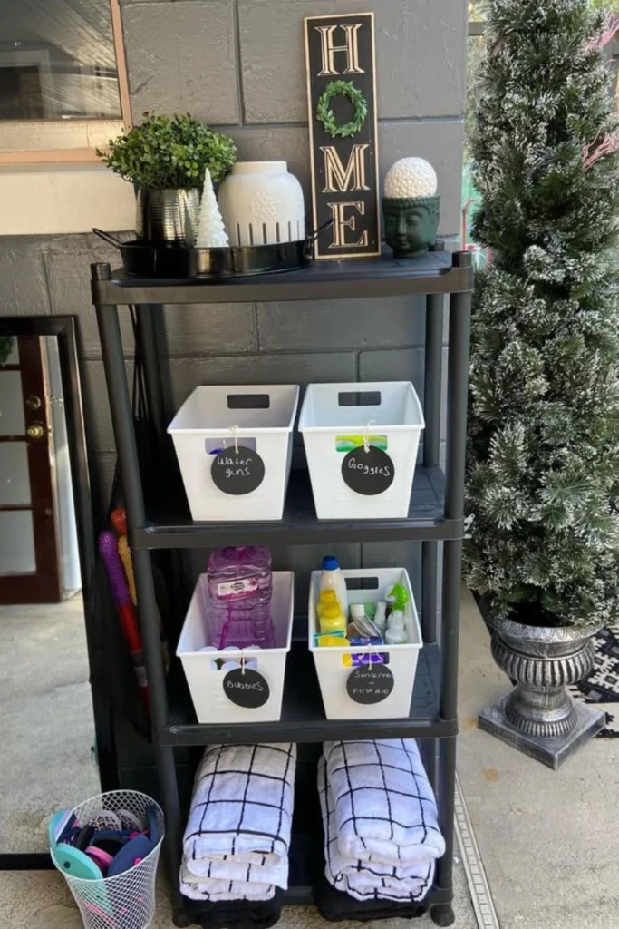 Labelled Shelf Unit