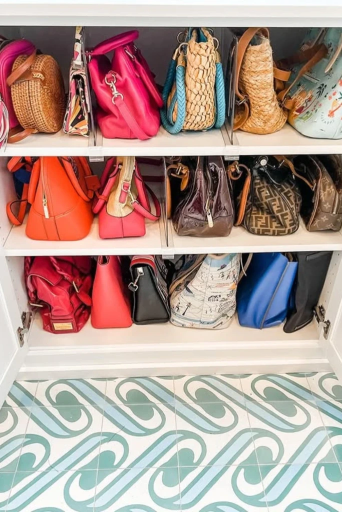 Upright Shelf Bag Storage