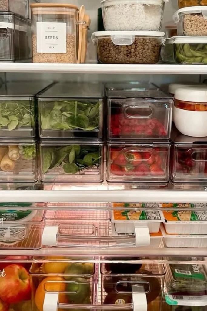 Stack Produce in Clear Mini Bins